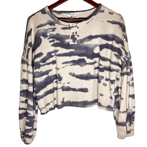 Hippie Rose Tops - Hippie Rose Juniors' Tie-Dye Cropped Sweatshirt Sz M